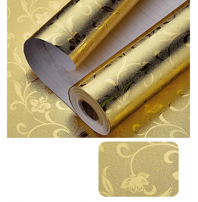 Kitchen stickers self-adhesive aluminum foil waterproof and oil-proof stickers suitable for countertops drawers cabinets walls