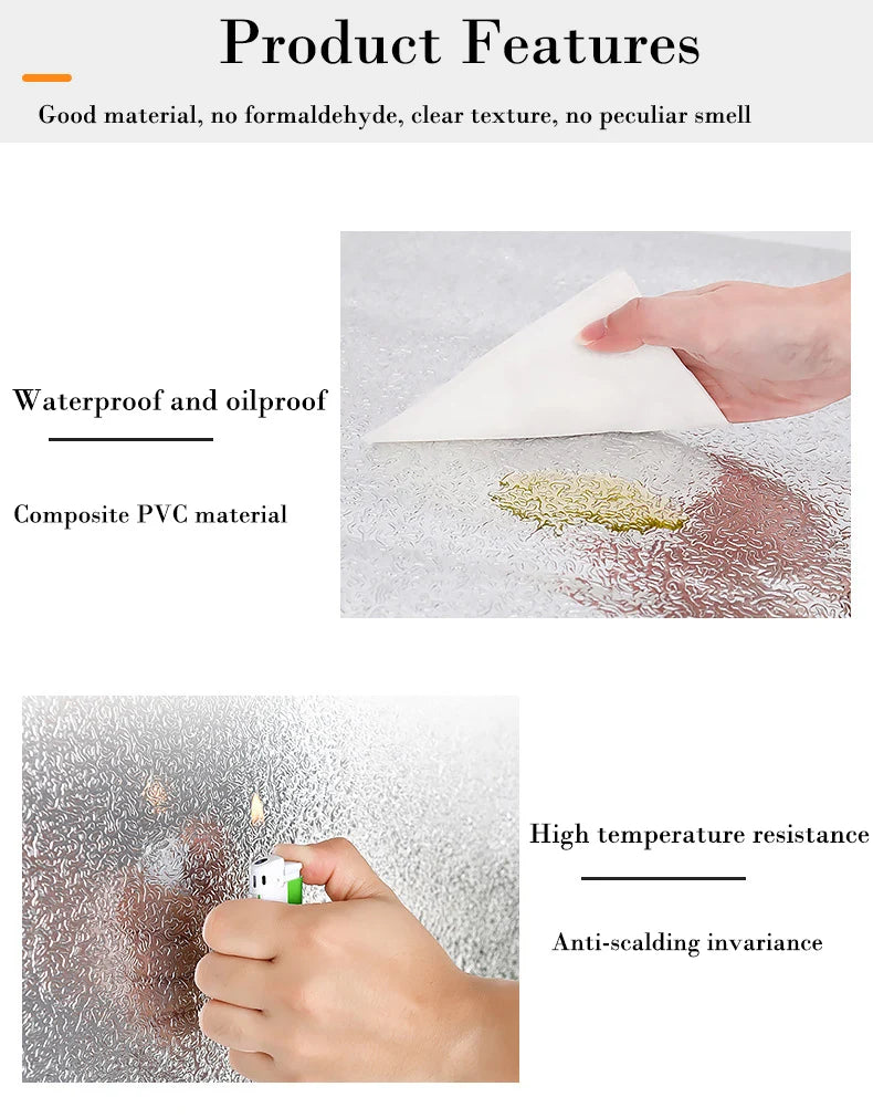 Kitchen stickers self-adhesive aluminum foil waterproof and oil-proof stickers suitable for countertops drawers cabinets walls