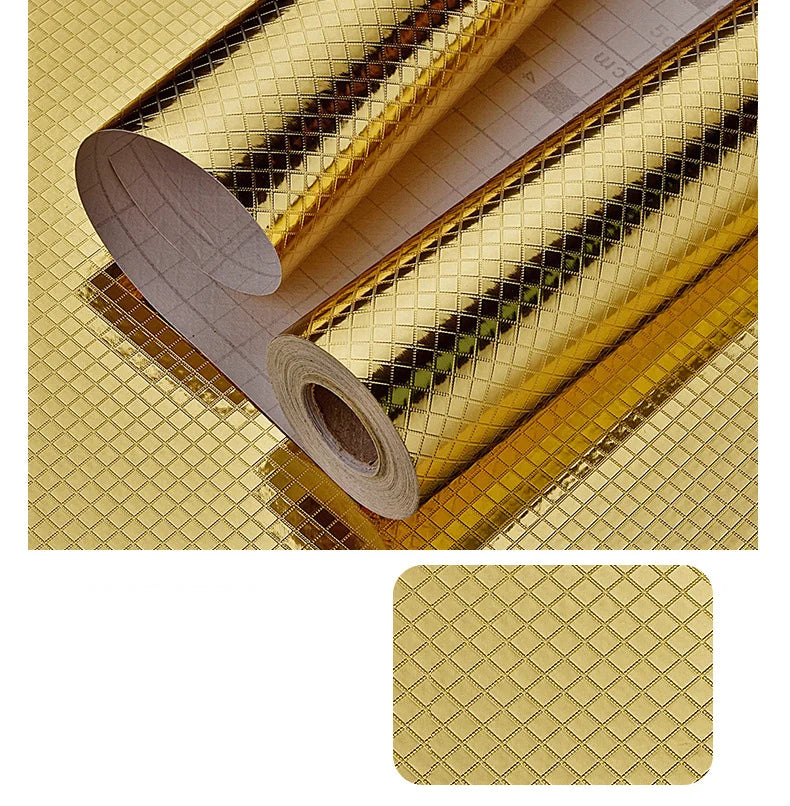 Kitchen stickers self-adhesive aluminum foil waterproof and oil-proof stickers suitable for countertops drawers cabinets walls