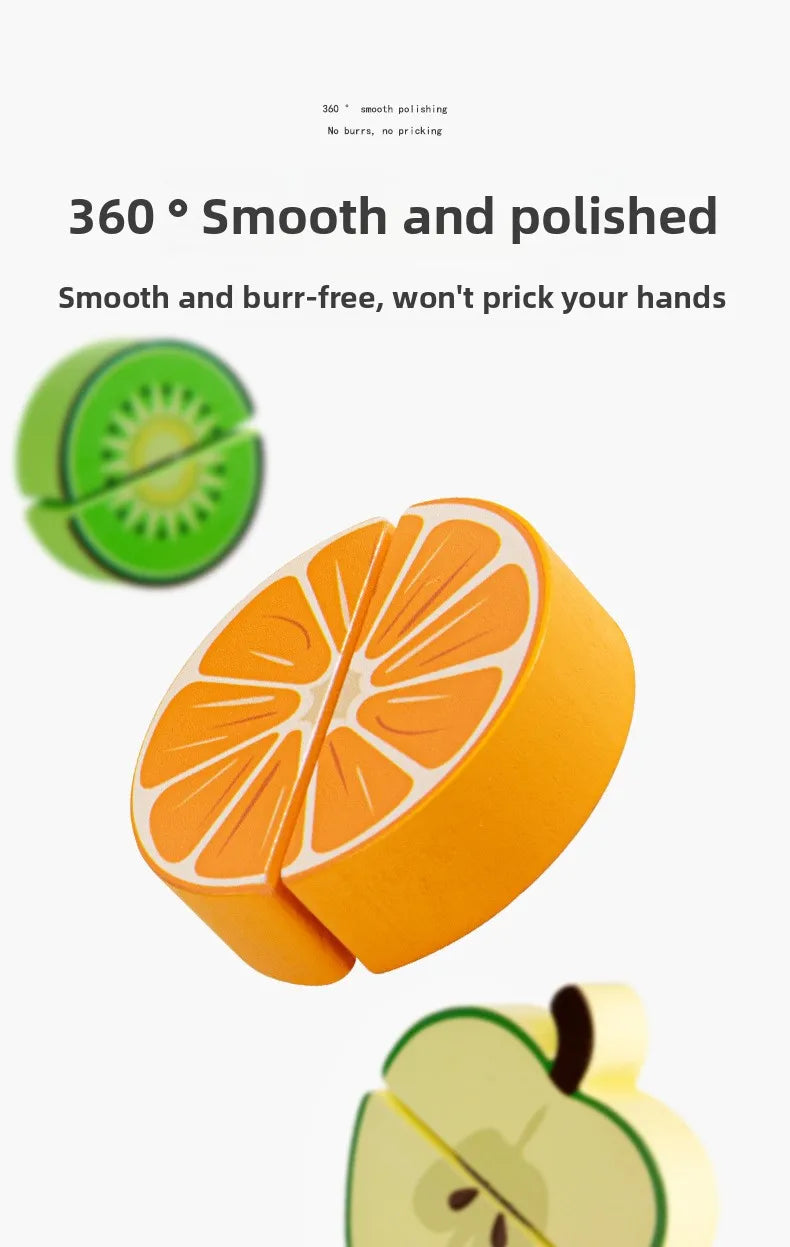 Simulation Kitchen Pretend Toy Wooden Classic Game Educational Toy For Children Kids Gift Cutting Fruit Vegetable Food Set
