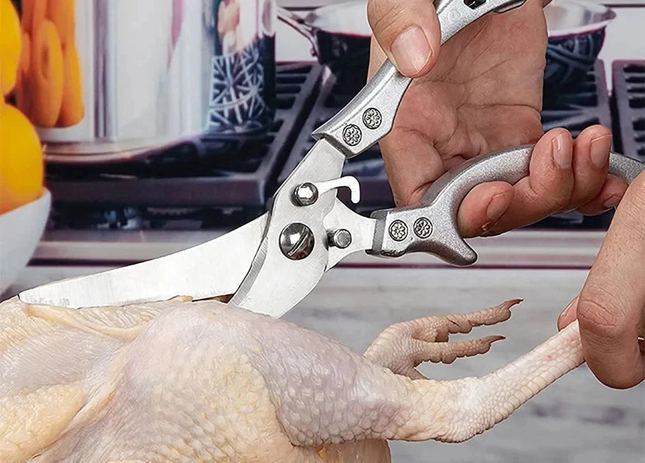 Professional Chicken Bone Kitchen Scissors Kitchen Shears Duck Fish Cutter Stainless Steel Scissors Clean Cook Scissors Knife