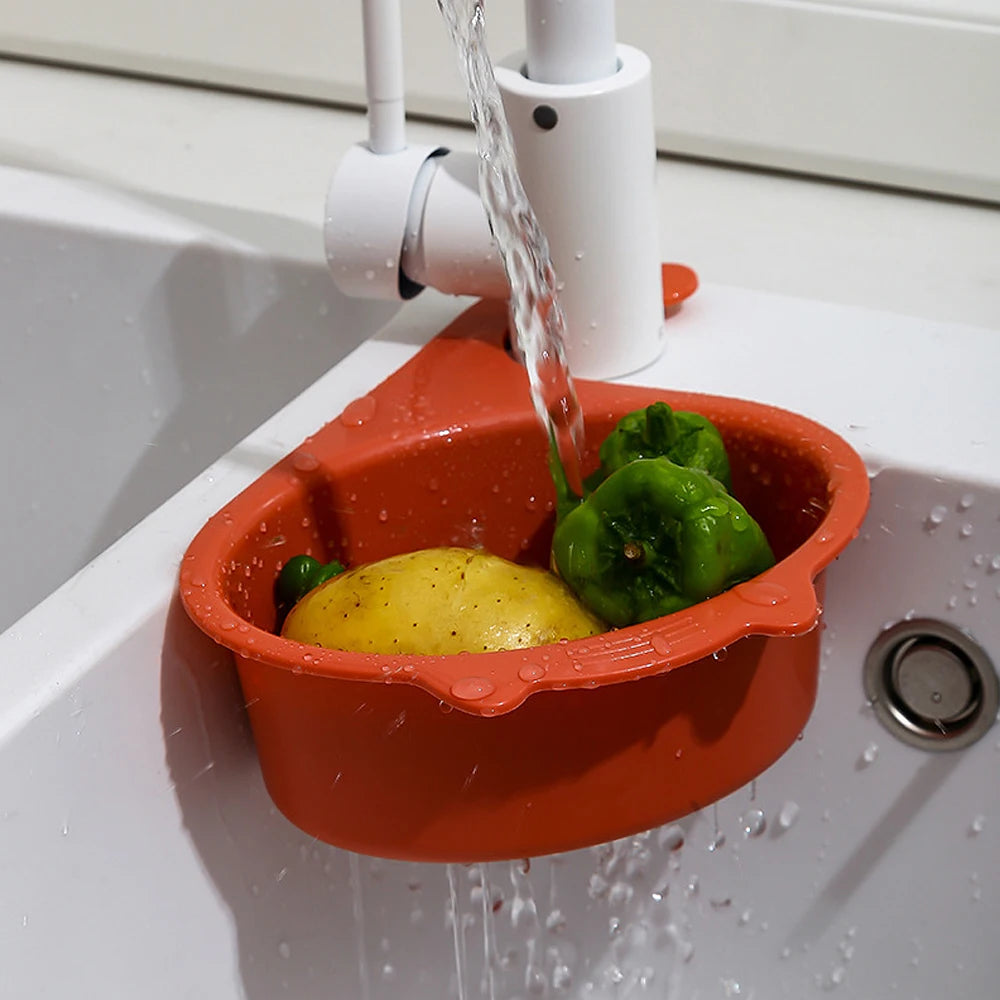 Kitchen Sink Drain Basket Multifunctional Cat Shape Faucet Filter Basket Shelf For Fruit And Vegetable Organizer Kitchen Gadgets