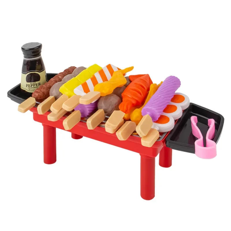 Complete simulate Play Kitchen Set for Kids Simulation Food Cookware BBQ Educational Role Play Toys Fun Gifts for Girls