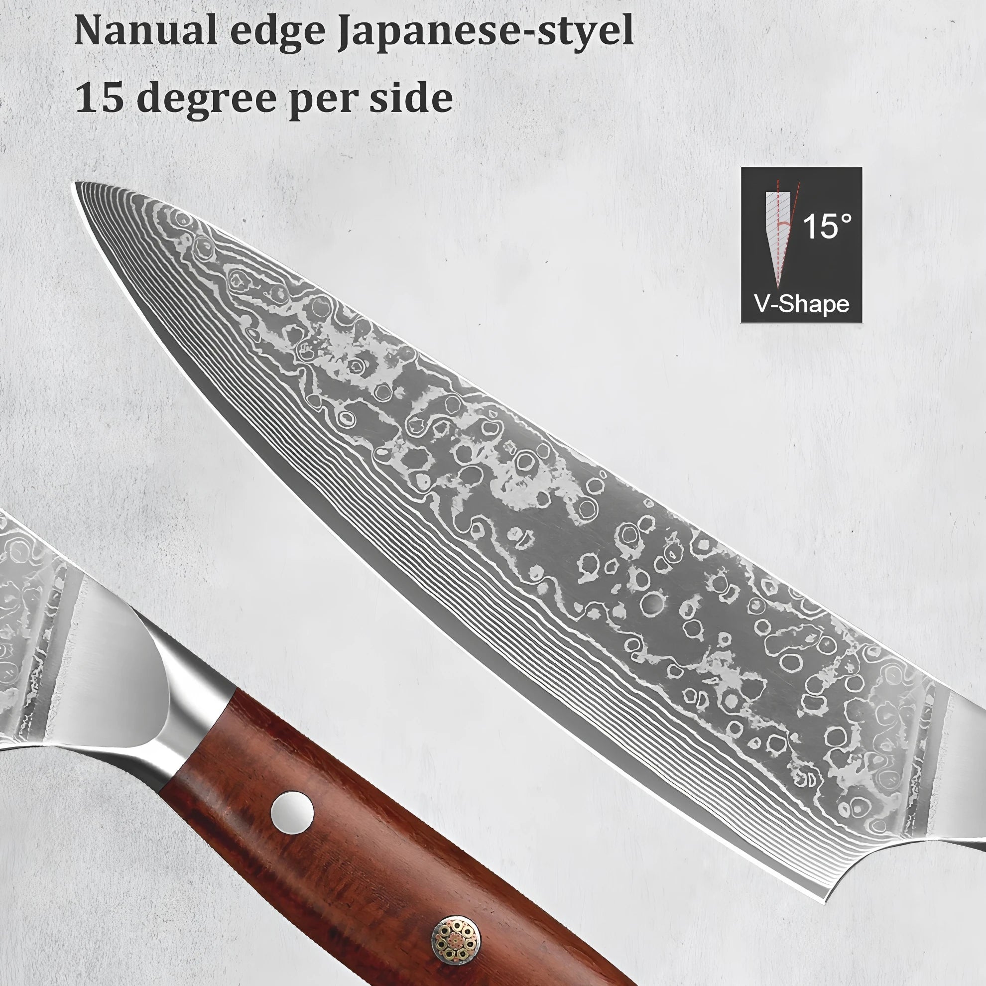 1/2/3/4PCS,Household 67 Layer Damascus Steel Kitchen Knife Fruit Vegetable Meat Cleaver Knife Cooking Knife Kitchen Tools