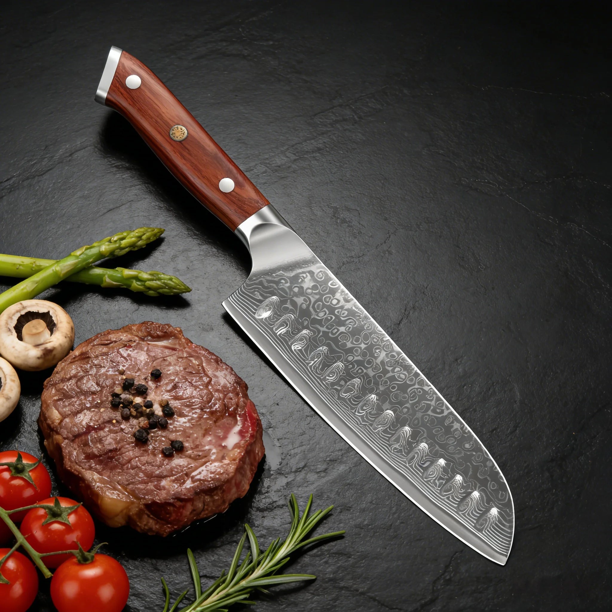 1/2/3/4PCS,Household 67 Layer Damascus Steel Kitchen Knife Fruit Vegetable Meat Cleaver Knife Cooking Knife Kitchen Tools