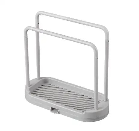 Kitchen Cloth Rack, Double-Layer Dishwashing Cloth Drain Rack, Sink Storage Rack, Countertop Sponge Steel Wire Ball Storage Rack