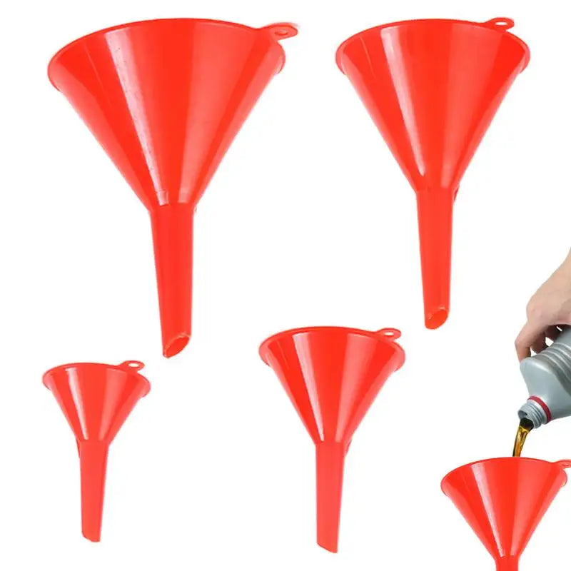 4pcs/set Kitchen Funnel Suitable for Automotive Home Kitchen Function Plastic Funnel 4 Size Funnels