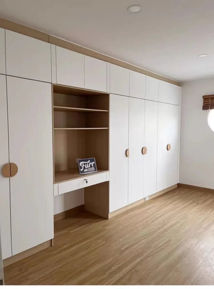 Kitchen Cabinet Door Wood Knobs Pulls Wardrobe Shoe Cupboards Drawer Semicircle Pulls Dressing Table Wooden Furniture Handles