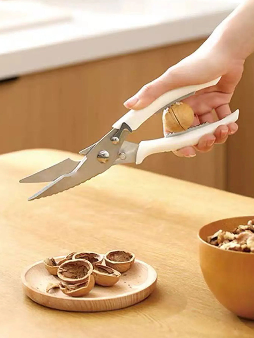 Kitchen Chicken Bone Scissors, Strong Stainless Steel, Multi-Functional, for Barbecue, Fish Cutting, Bone Cutting, Vegetable Cutting, Food-Specific Scissors, 1 Piece