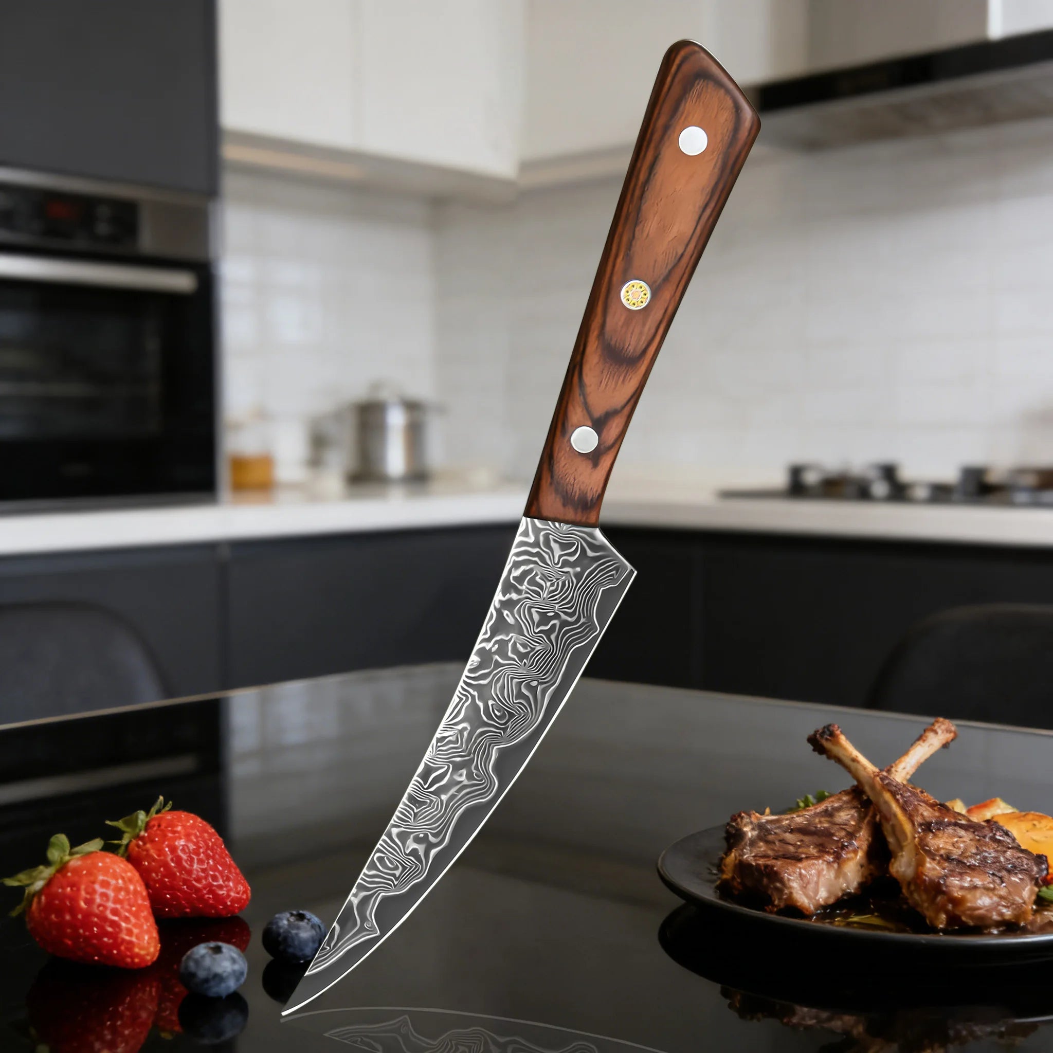 1/2/3/4PCS,Household 67 Layer Damascus Steel Kitchen Knife Fruit Vegetable Meat Cleaver Knife Cooking Knife Kitchen Tools
