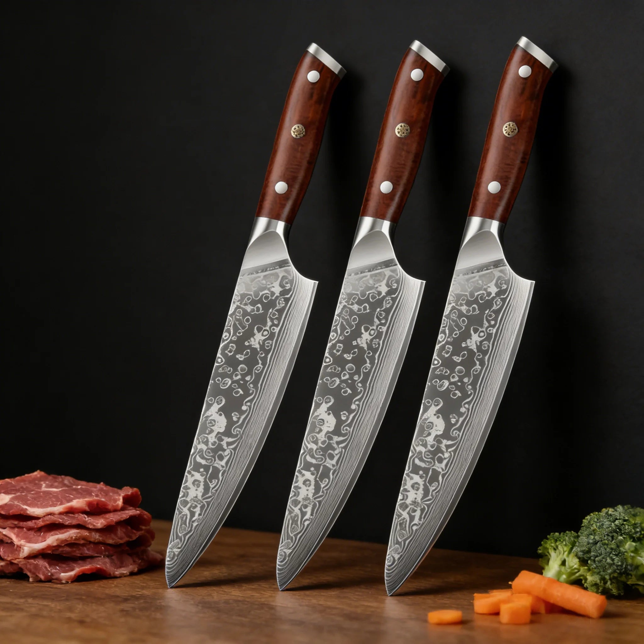 1/2/3/4PCS,Household 67 Layer Damascus Steel Kitchen Knife Fruit Vegetable Meat Cleaver Knife Cooking Knife Kitchen Tools