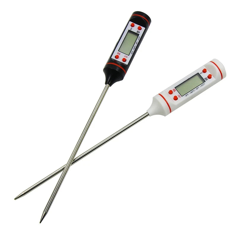 Kitchen Meat Thermometer Probe Type Digital Food Thermometer Cooking 300℃ Electronic Temperature Heat Gauge For Meat BBQ Milk