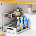 Kitchen Storage Magic Tool！Double-layer Pull-out Basket Under Sink，Easily Transform Unusable Space，Expand Storage Capacity by Do