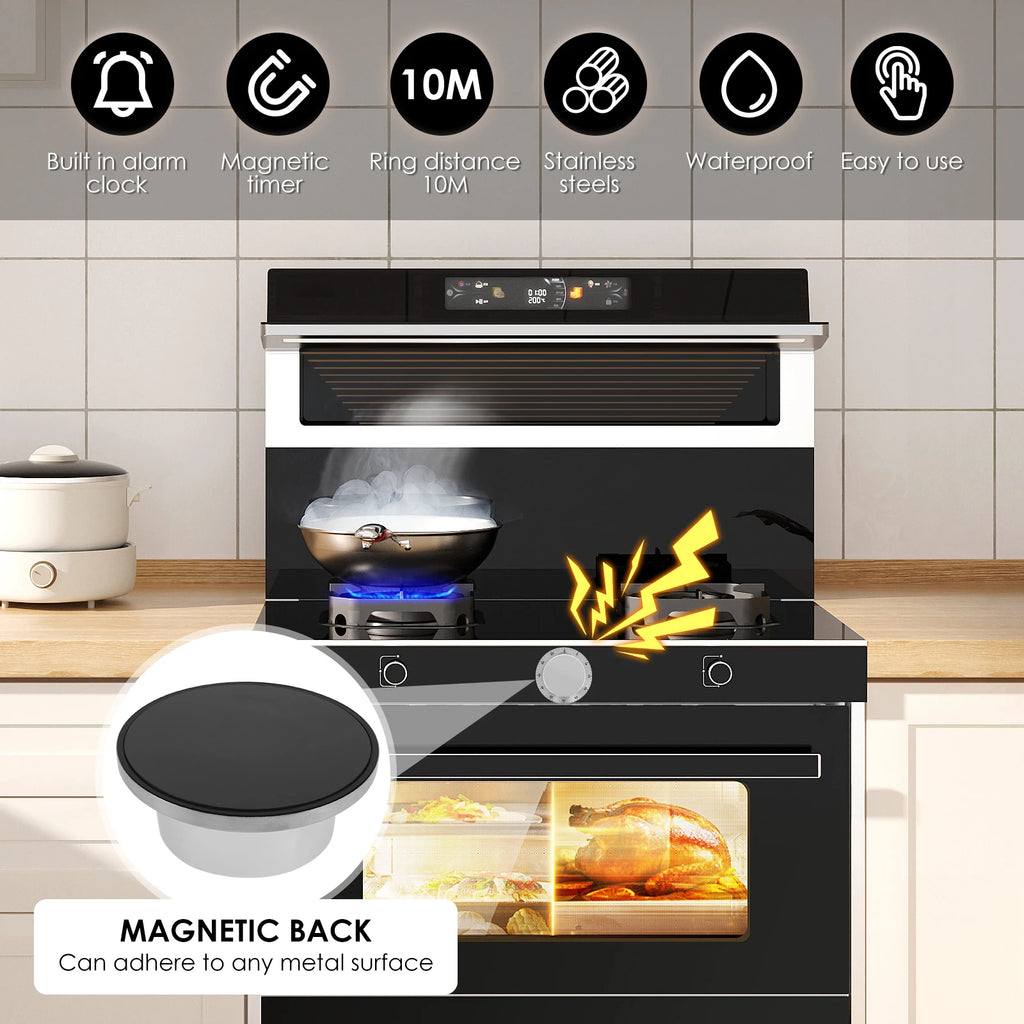Kitchen Timer ABS and Steel Cooking Timer Waterproof Kitchen Countdown Timer Magnetic Timer Required Mechanical Kitchen Timer