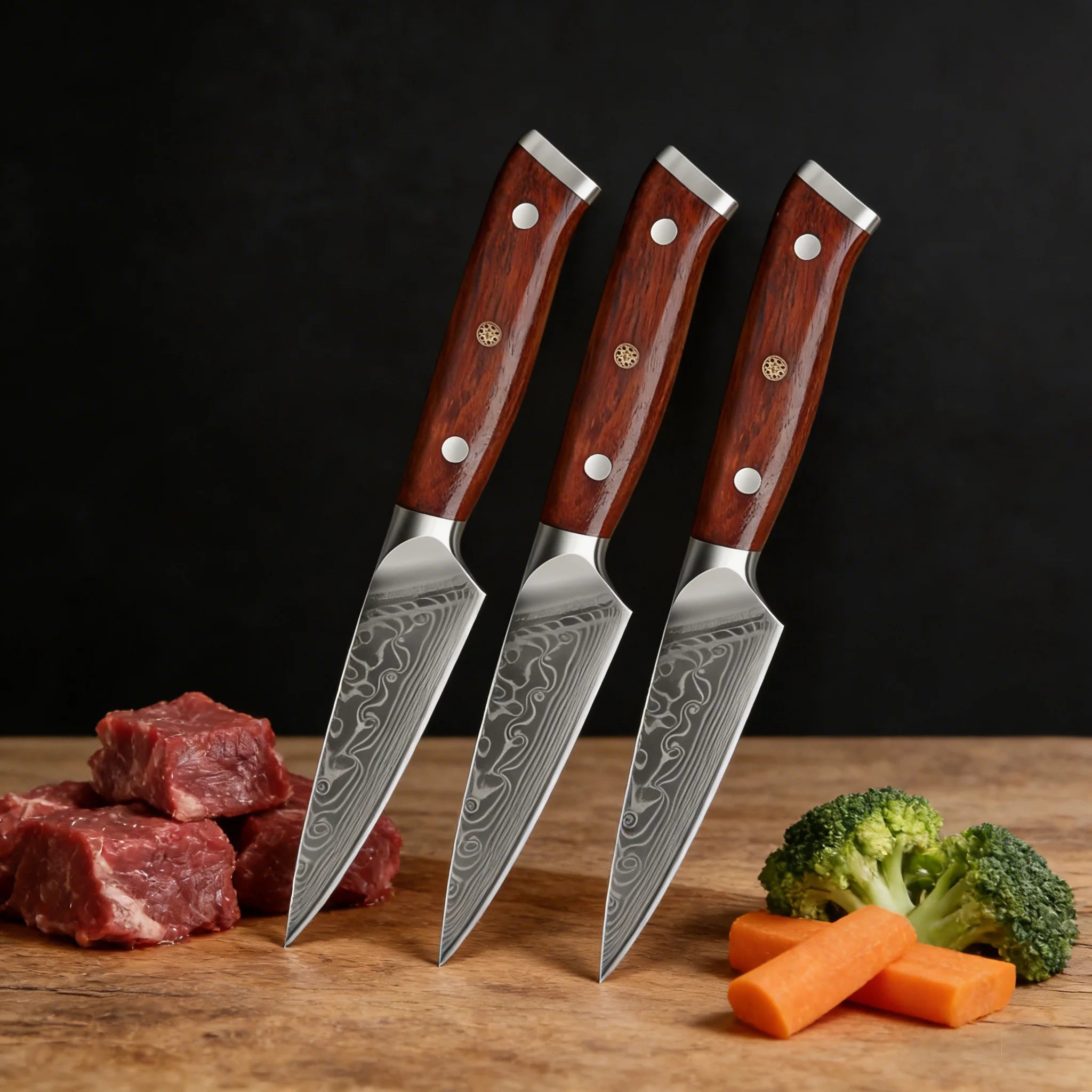1/2/3/4PCS,Household 67 Layer Damascus Steel Kitchen Knife Fruit Vegetable Meat Cleaver Knife Cooking Knife Kitchen Tools