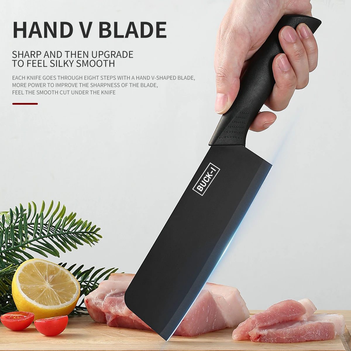 3/5pcs Kitchen knife set, high-grade black steel knife set Gift knife Stainless steel kitchen utensils household knives