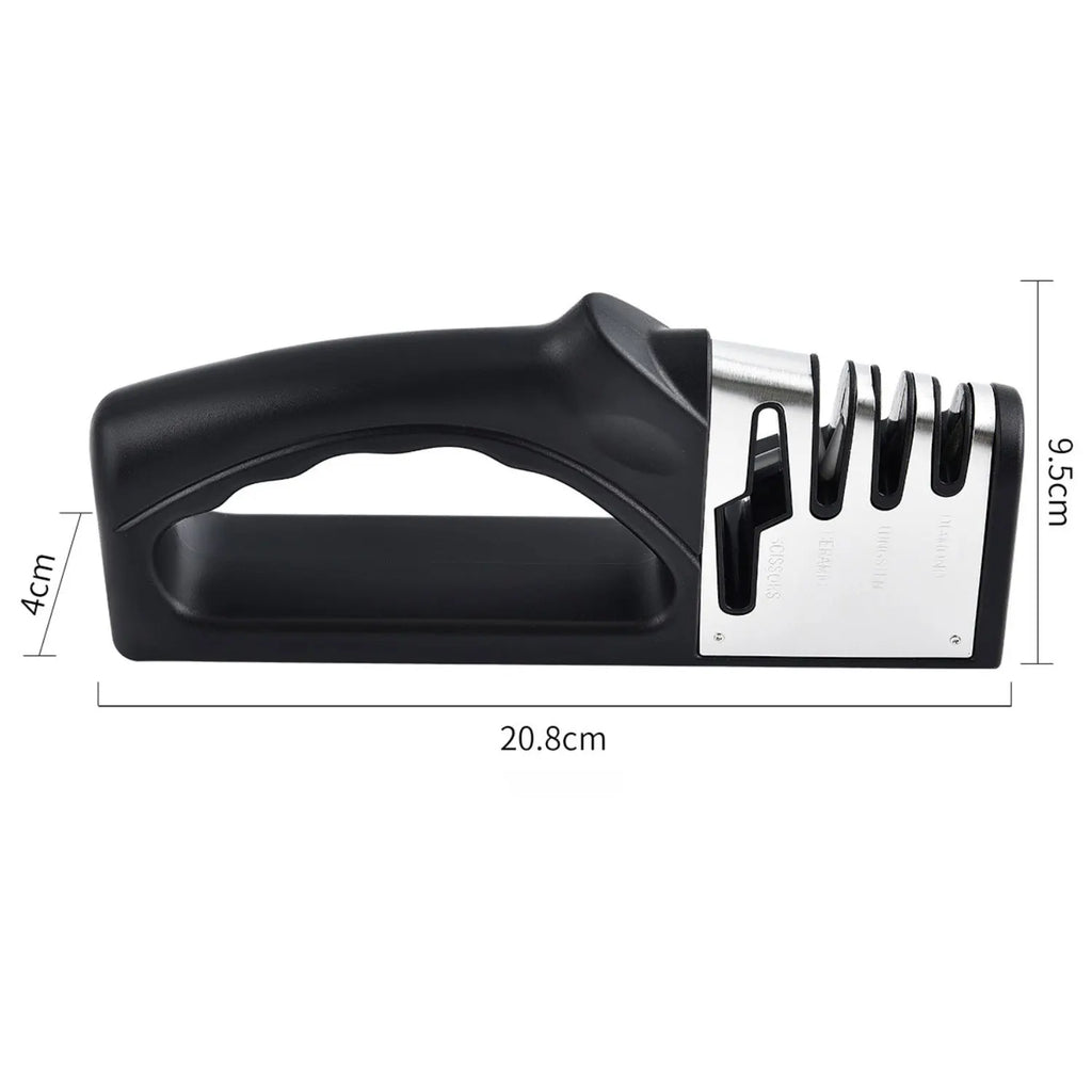 Kitchen 4 Segment Knife Sharpener Multifunctional Portable Non-slip Base Knife Sharpener Household Kitchen Gadgets Accessories