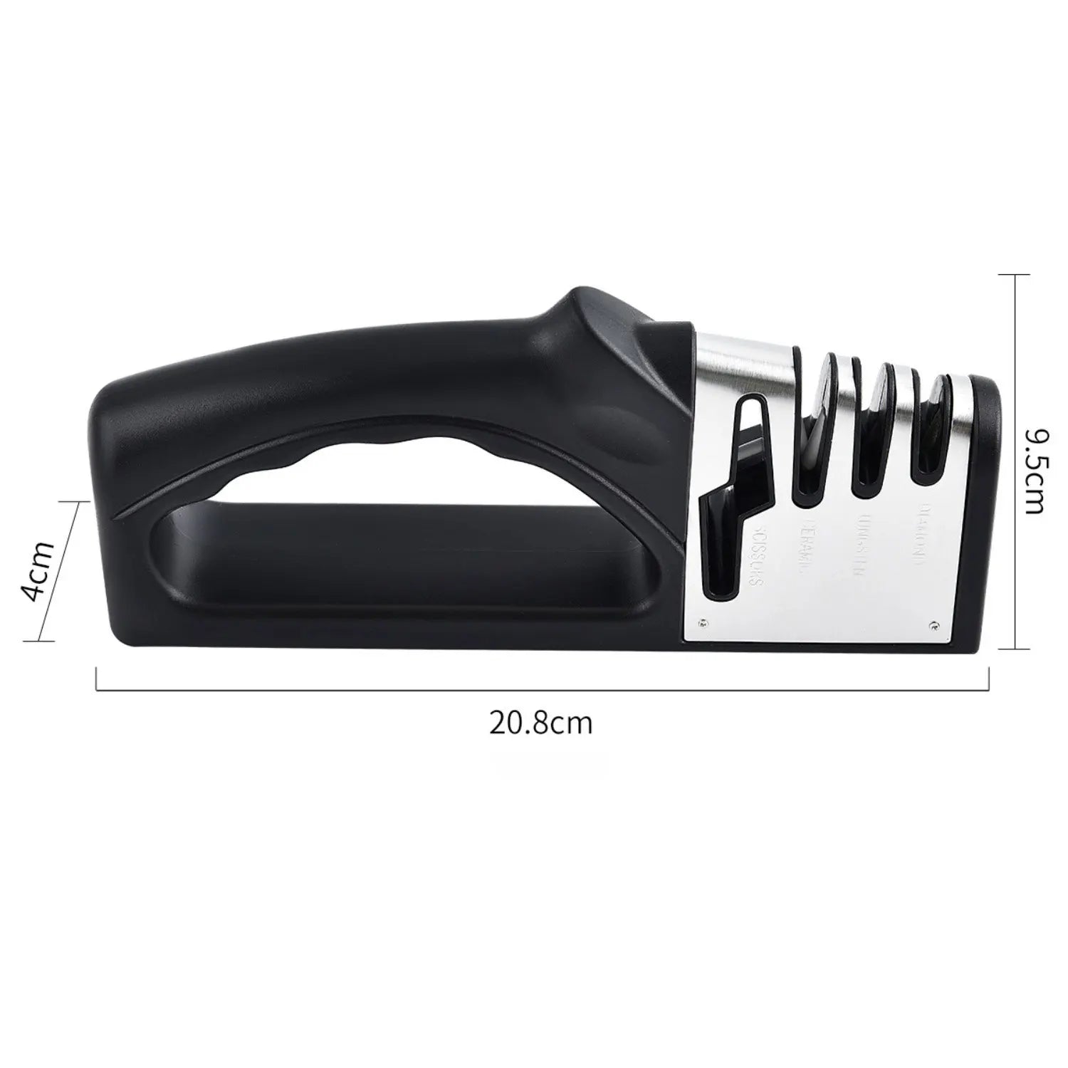 Kitchen 4 Segment Knife Sharpener Multifunctional Portable Non-slip Base Knife Sharpener Household Kitchen Gadgets Accessories