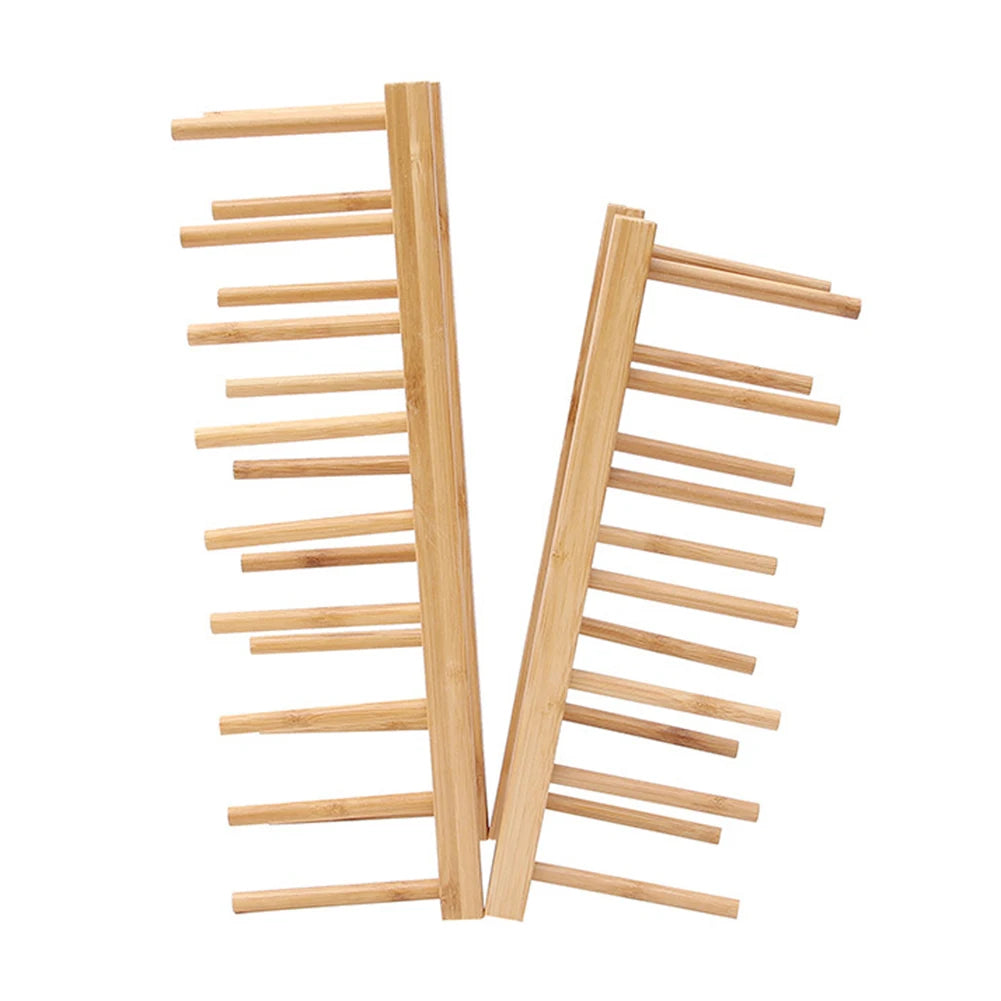 Kitchen Dish Drain Rack Dinnerware Storage Organizer Tray Plate Drying Shelf Wooden Book Cups Display Stand Drainer Holder