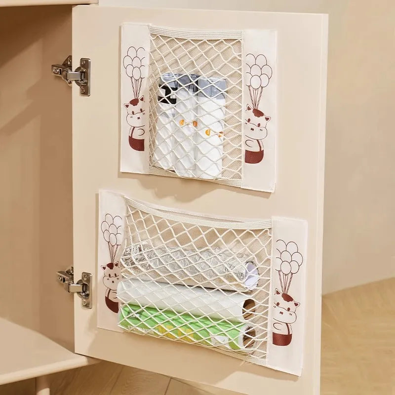 Kitchen storage bag, garbage bag, storage artifact without punching, household wall mounted storage, hanging bag, plastic storag