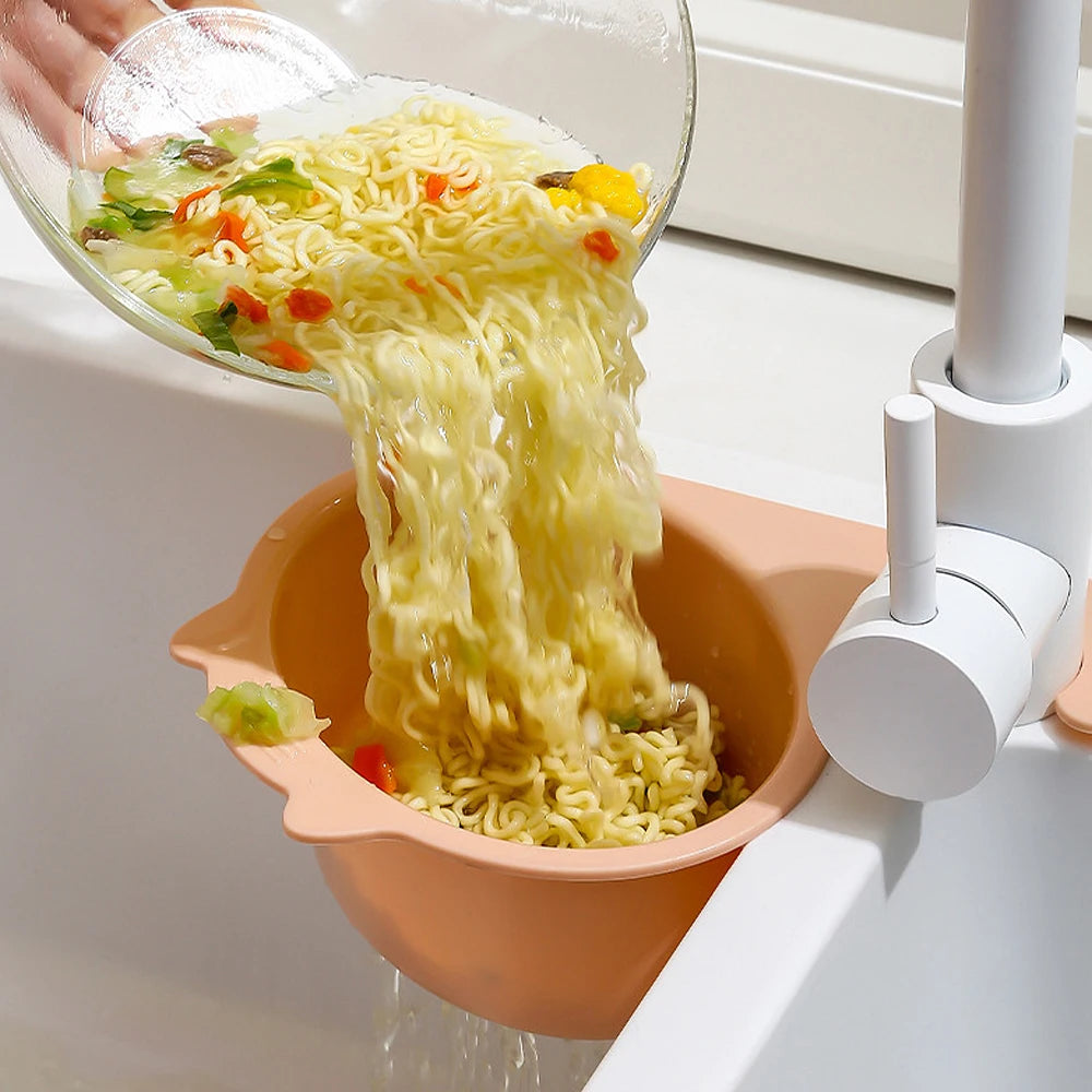 Kitchen Sink Drain Basket Multifunctional Cat Shape Faucet Filter Basket Shelf For Fruit And Vegetable Organizer Kitchen Gadgets