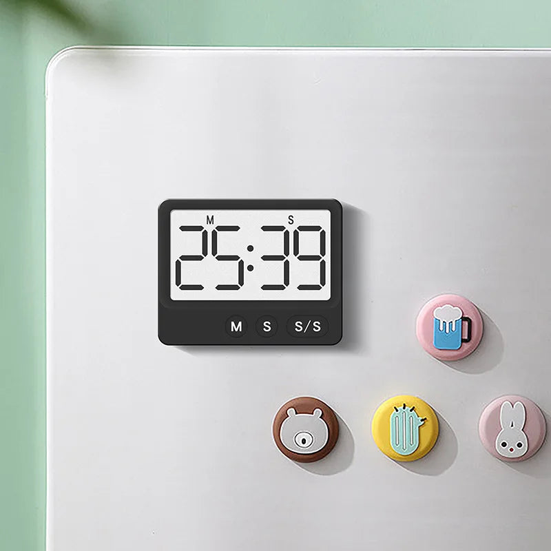 Kitchen Timer Digital Cooking Timer Magnetic Suction Countdown LCD Large Screen Digital Reminder Timer Study Countdown Timer