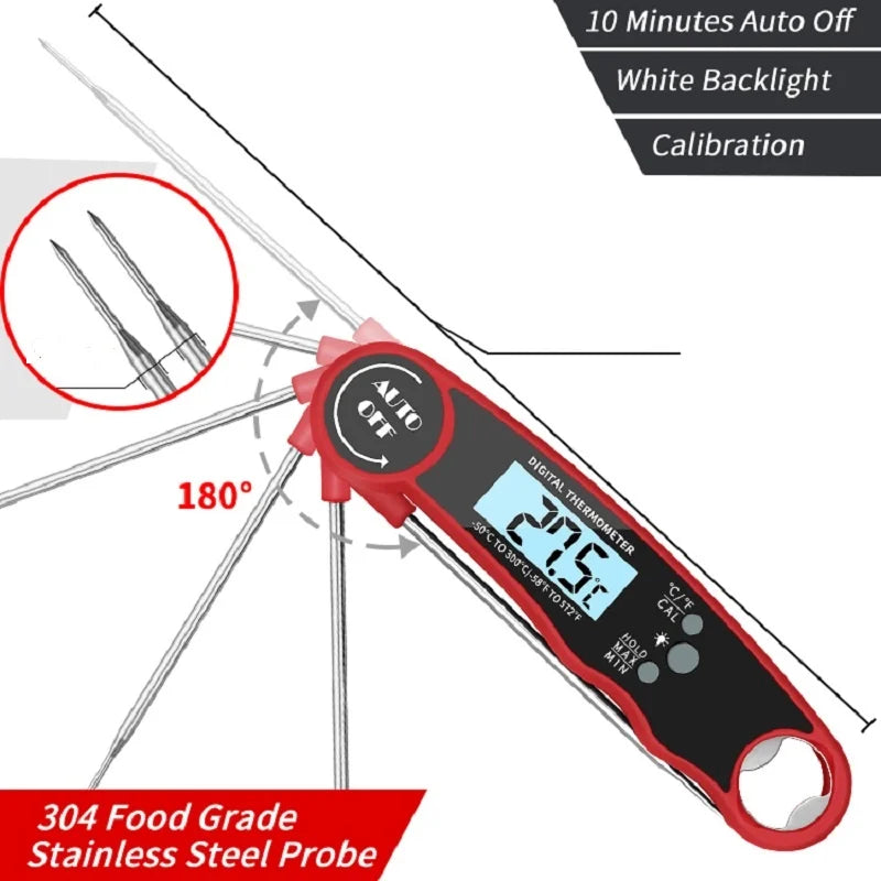 Kitchen tools Digital Food Thermometer for Cooking and Baking Kit Instant Read Meat Thermometer with Backlight Hold Function