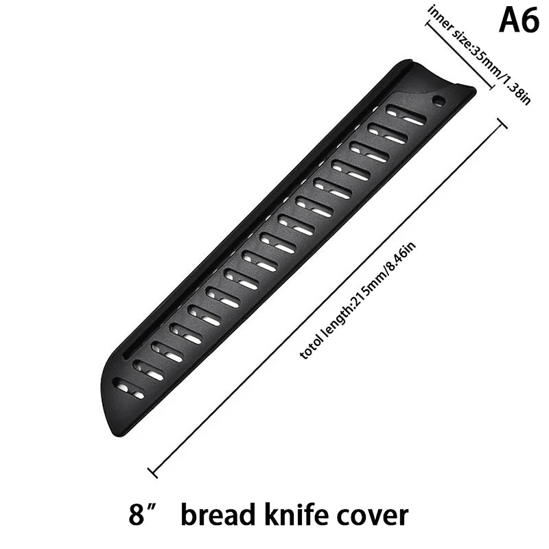 Kitchen Knife Sheath Black Plastic Knife Covers Knife Blade Protector Cover Edge Guards Case Boning Fruit Bread Chef Knife Tool