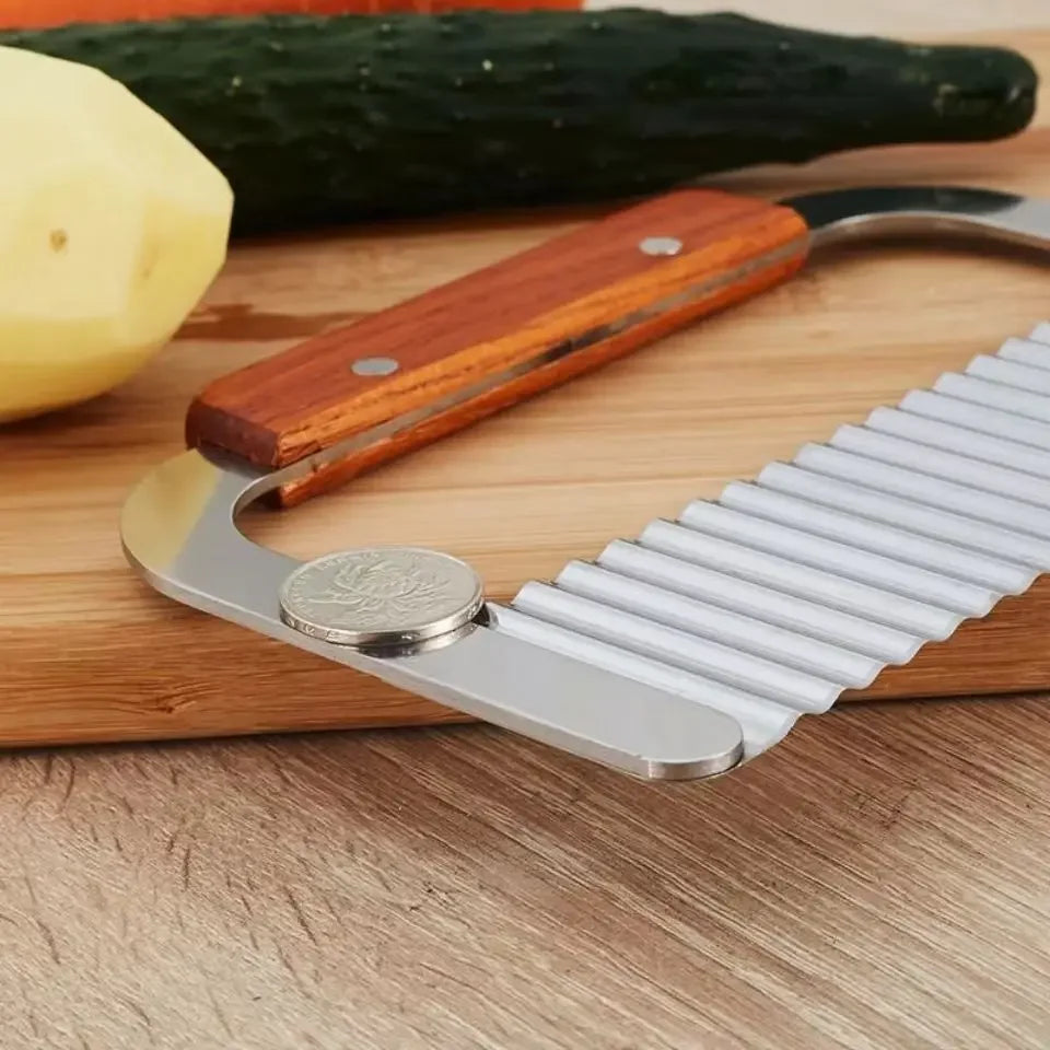 Kitchen Wavy Potato Cutter Stainless Steel Slicer Onion Chips French Fry Maker Chopper Vegetable Knife Food Crinkle Tools