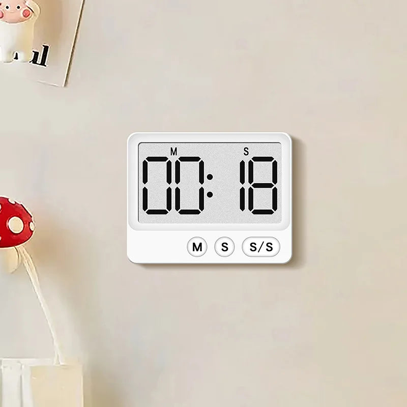 Kitchen Timer Digital Cooking Timer Magnetic Suction Countdown LCD Large Screen Digital Reminder Timer Study Countdown Timer