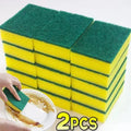 Kitchen Dishwashing Sponge Soft Absorbent Clean Rub Pot Rust Scouring Pad Removing Kits Household Cleaning Brush Sponge