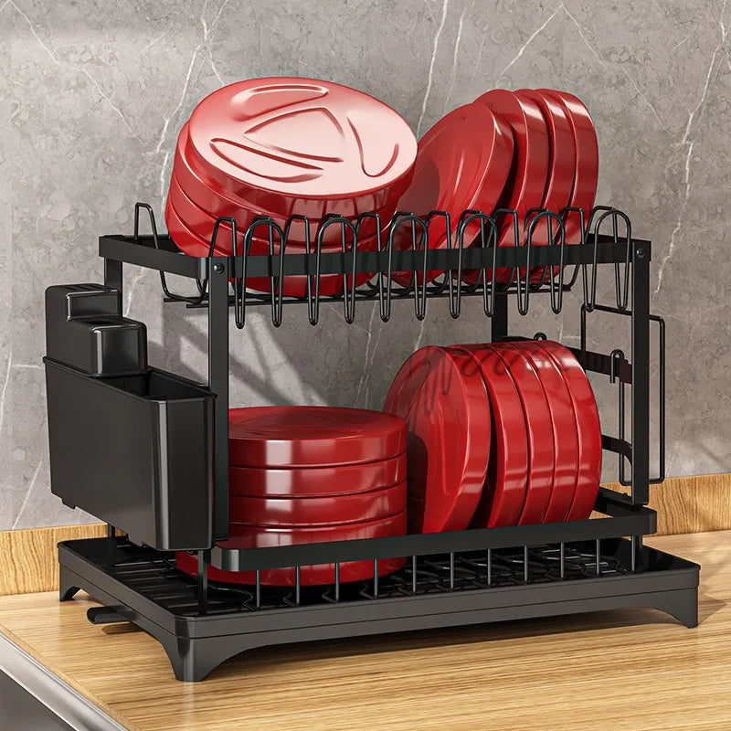 Kitchen Shelf Dishes and Dishes Storage Rack Drain Rack Household Multifunctional Bowl Rack Dish and Chopsticks Storage Rack