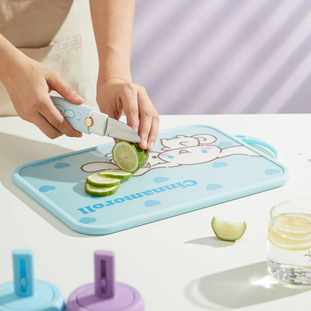 Sanrio Hello Kitty Kuromi My Melody Cinnamoroll Kawaii Cutting Board Cartoon Fruit Chopping Board for Kitchen Picnic Camping