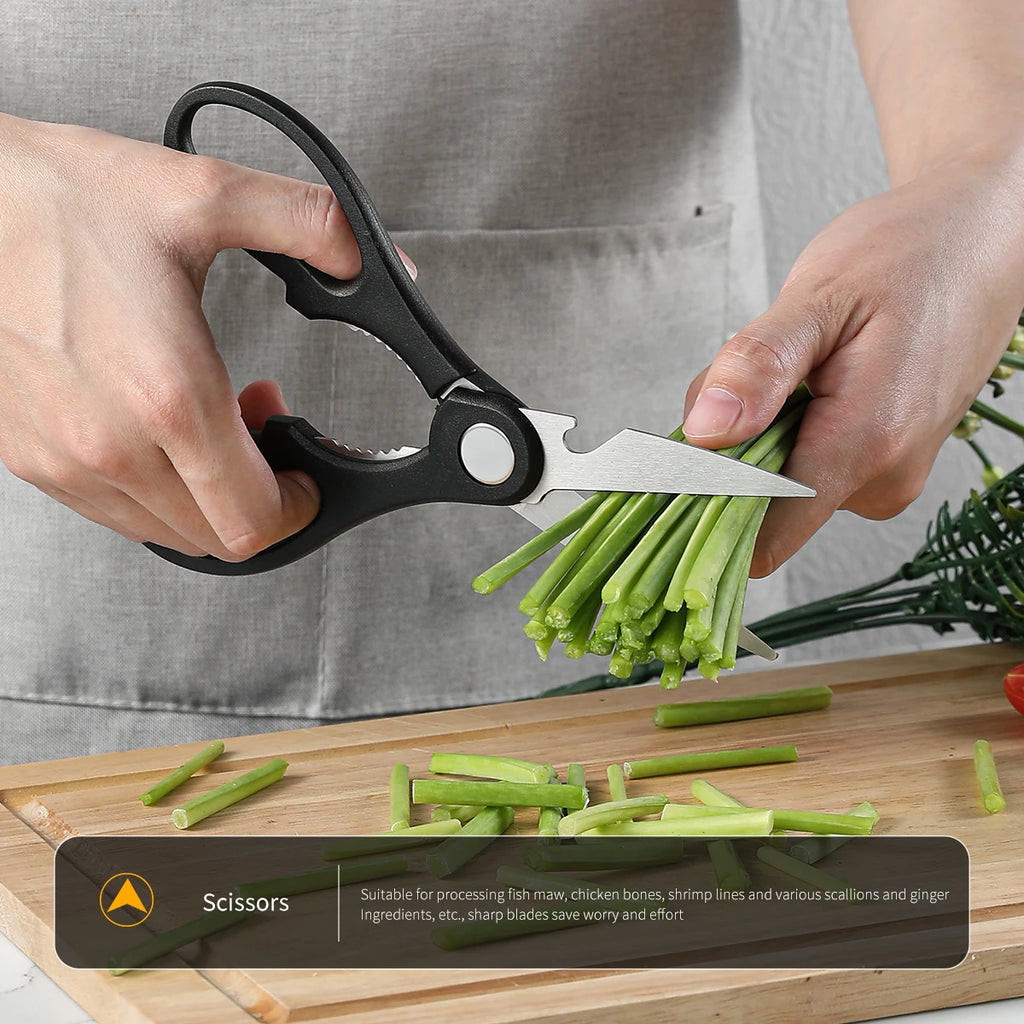 3/5pcs Kitchen knife set, high-grade black steel knife set Gift knife Stainless steel kitchen utensils household knives