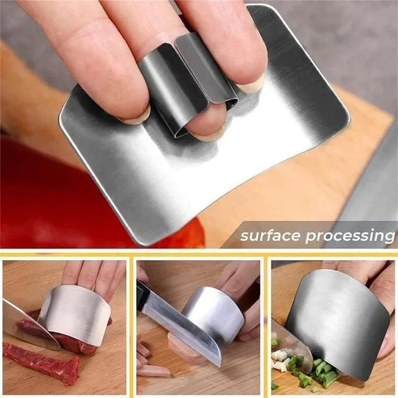 Kitchen Accessories Stainless Steel Finger Cover Finger Protection Safe Cutting Kitchen Must Have Cutting Guard Thumb Protector