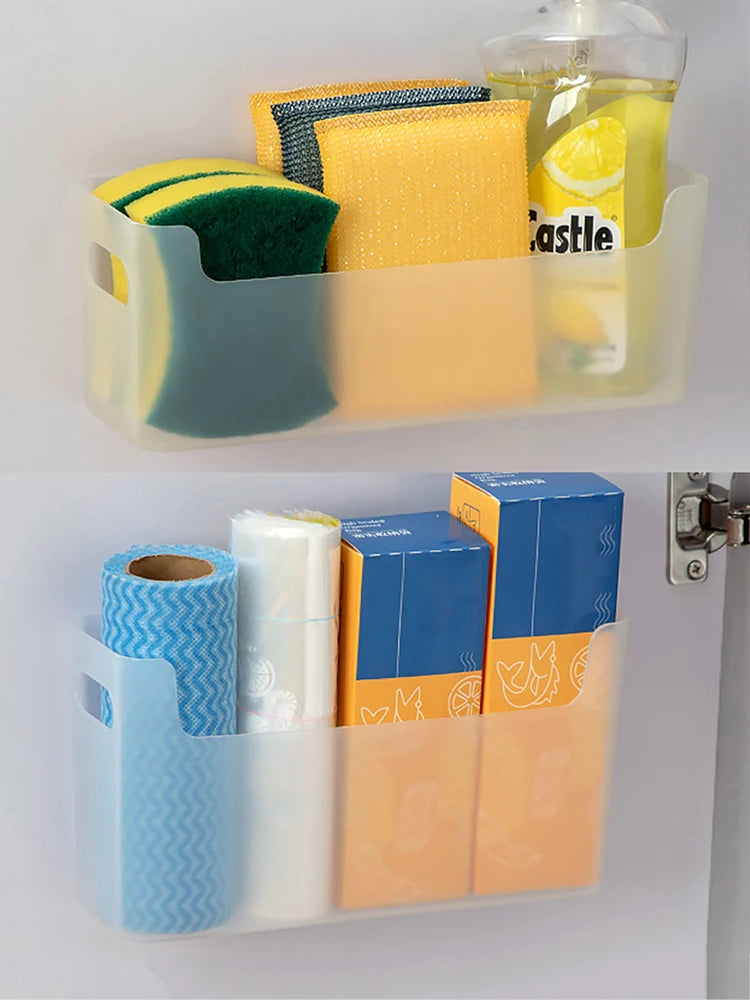 Kitchen Wall Mounted Cabinet Door Preservation Film Preservation Bag Storage Rack