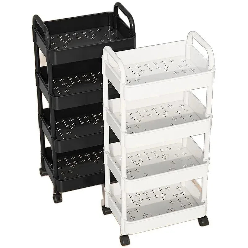 5-layer Kitchen Storage Shelf,mobile Trolley,floor Standing Multi-layer Storage Rack,For Bookshelf,snacks, fruits and Vegetables