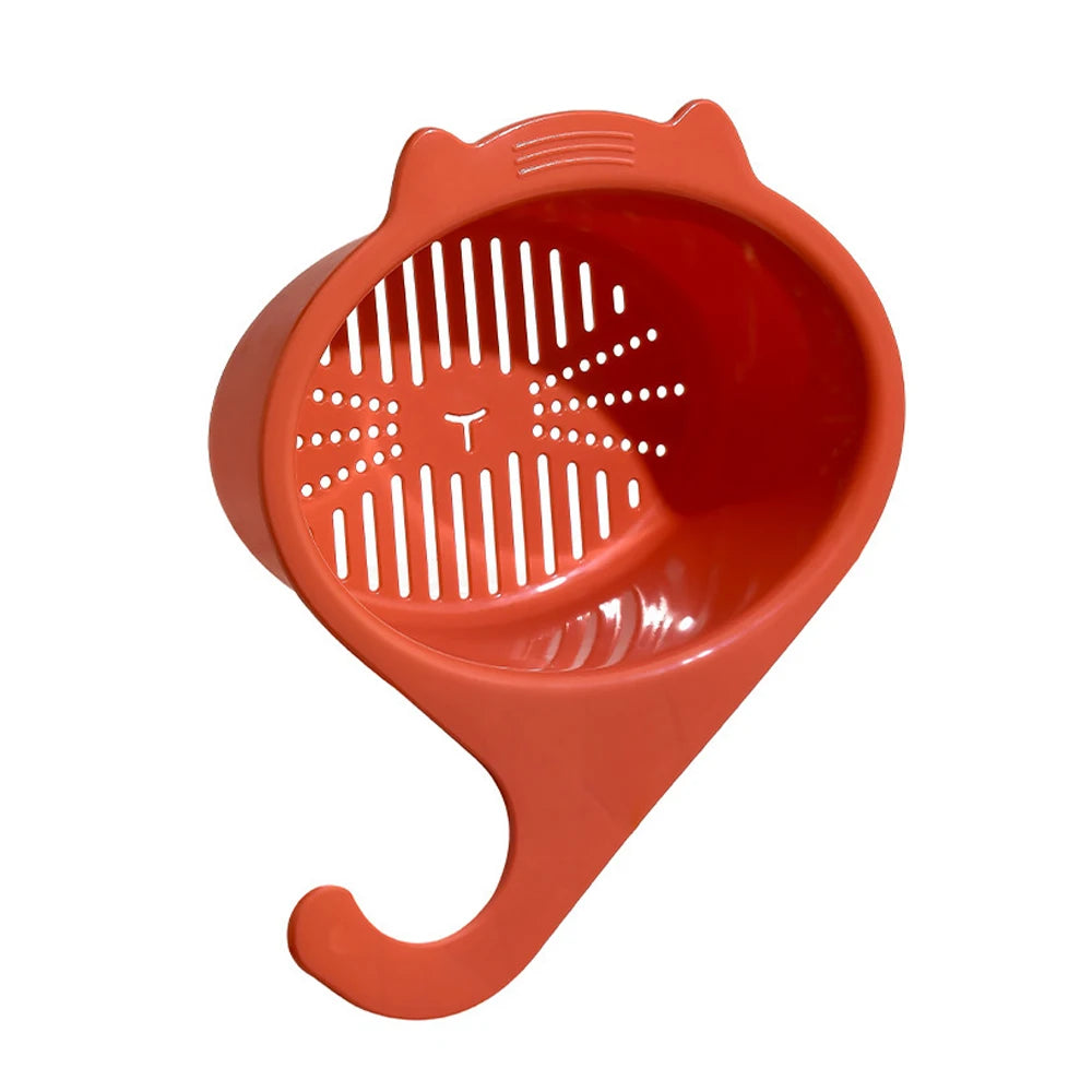 Kitchen Sink Drain Basket Multifunctional Cat Shape Faucet Filter Basket Shelf For Fruit And Vegetable Organizer Kitchen Gadgets