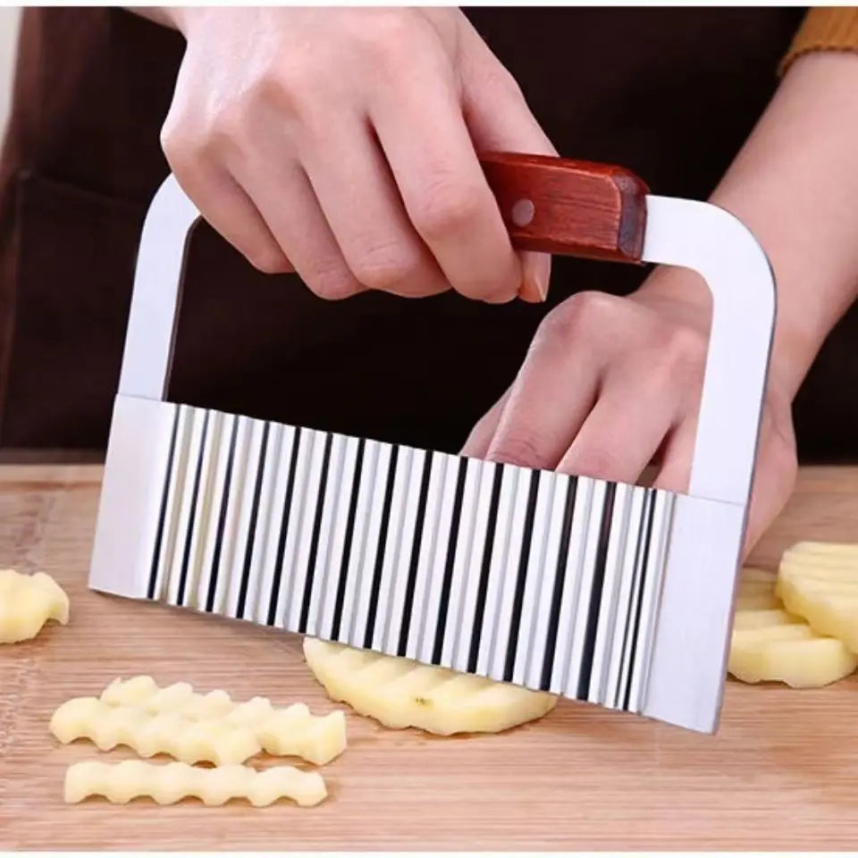 Kitchen Wavy Potato Cutter Stainless Steel Slicer Onion Chips French Fry Maker Chopper Vegetable Knife Food Crinkle Tools