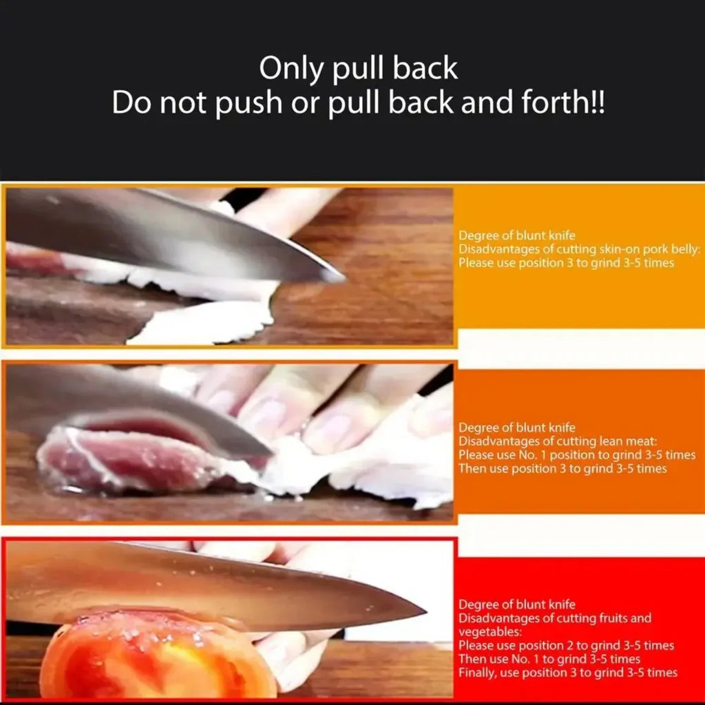 Kitchen 4 Segment Knife Sharpener Multifunctional Portable Non-slip Base Knife Sharpener Household Kitchen Gadgets Accessories