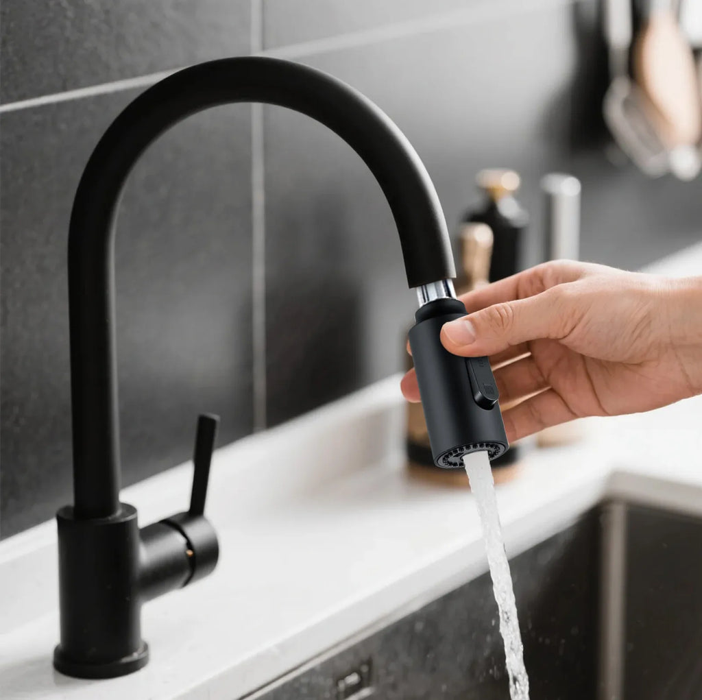 Kitchen Faucet Head Replacement, Premium 3 Function Pull Down Spray Head With 9 Adapters, Kitchen Sink Faucet Head Compatible