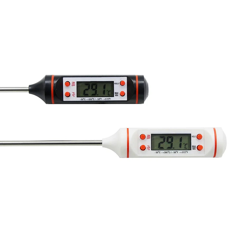 Kitchen Meat Thermometer Probe Type Digital Food Thermometer Cooking 300℃ Electronic Temperature Heat Gauge For Meat BBQ Milk