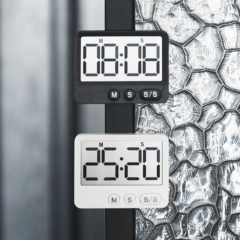 Kitchen Timer Digital Cooking Timer Magnetic Suction Countdown LCD Large Screen Digital Reminder Timer Study Countdown Timer