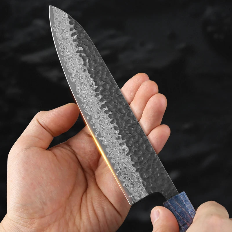 1-4 PCS Kitchen Knife set Damascus Steel Japanese chef Knife Santoku Knife Nakiri Knife kiritsuke knife Stable wood Handle