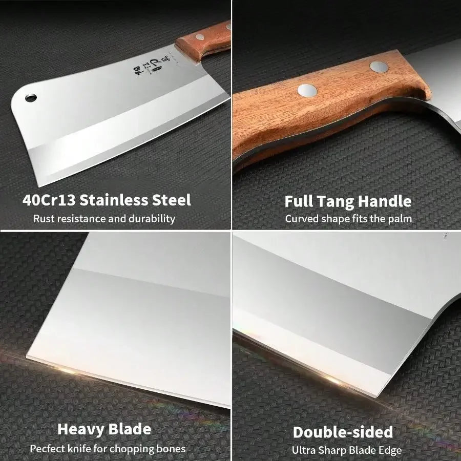 Household kitchen knife Stainless steel cleaver Sharp cutting vegetables cutting meat small bone kitchen accessories