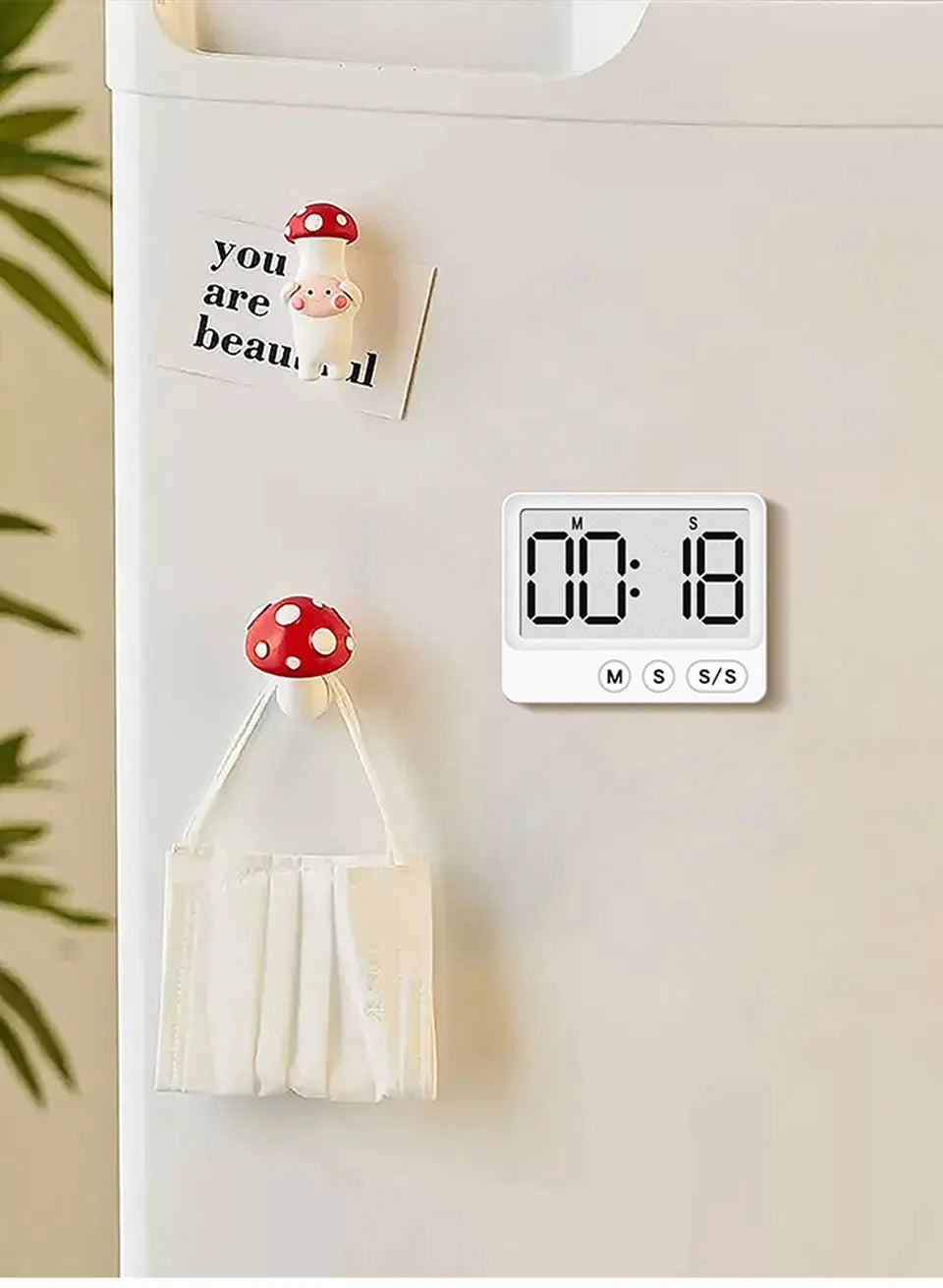 Kitchen Timer Digital Cooking Timer Magnetic Suction Countdown LCD Large Screen Digital Reminder Timer Study Countdown Timer