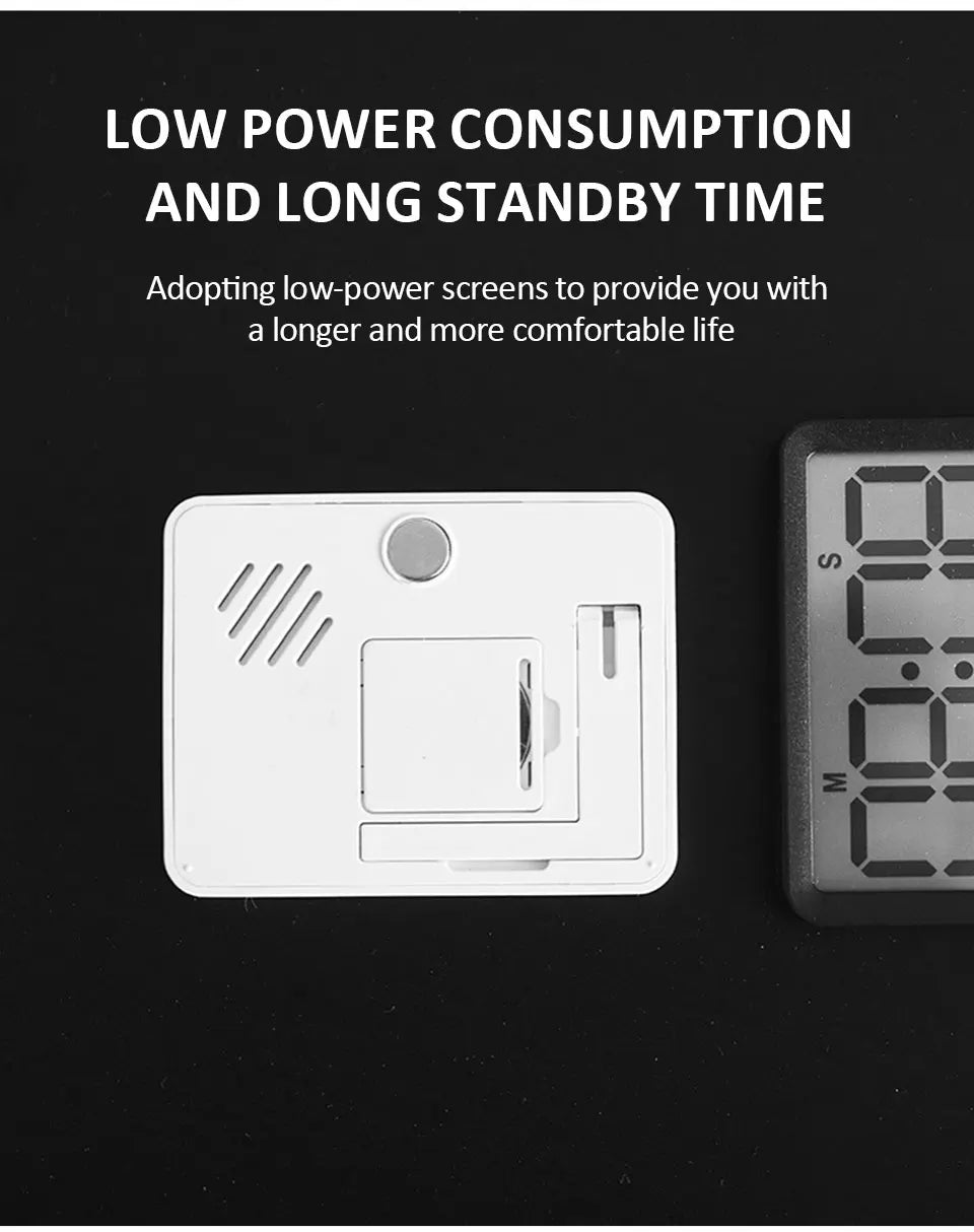 Kitchen Timer Digital Cooking Timer Magnetic Suction Countdown LCD Large Screen Digital Reminder Timer Study Countdown Timer