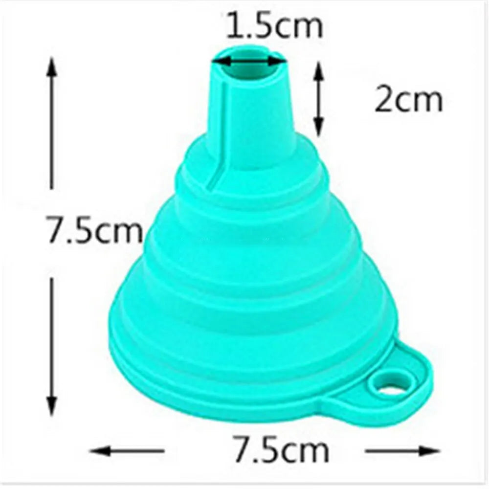 Kitchen Funnel Set, Kitchen Gadget Accessories Foldable Silicone Foldable Funnel for Filling Water Bottles With Liquid Transfer
