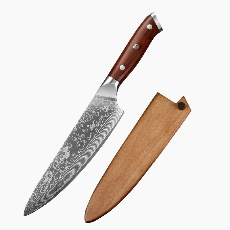 8 Inch Kitchen Chef Damascus Steel 67 Layers Japanese chef knife Chef's Knife with  's Knife Rosewood Handle