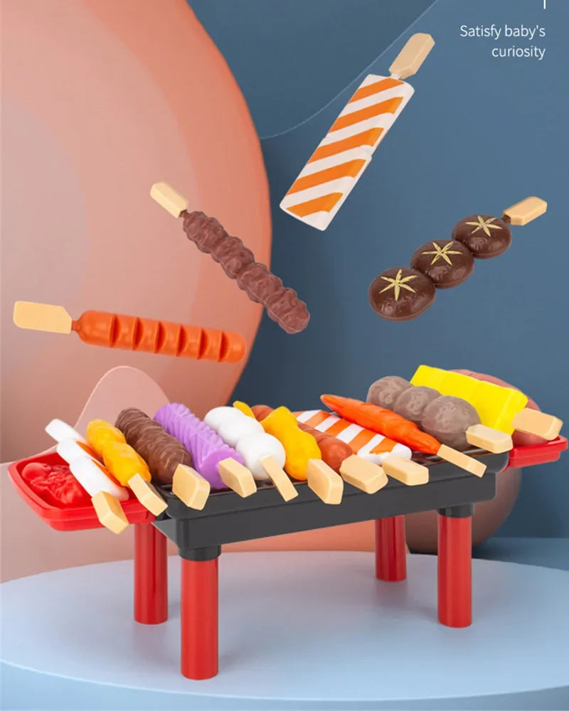Complete simulate Play Kitchen Set for Kids Simulation Food Cookware BBQ Educational Role Play Toys Fun Gifts for Girls